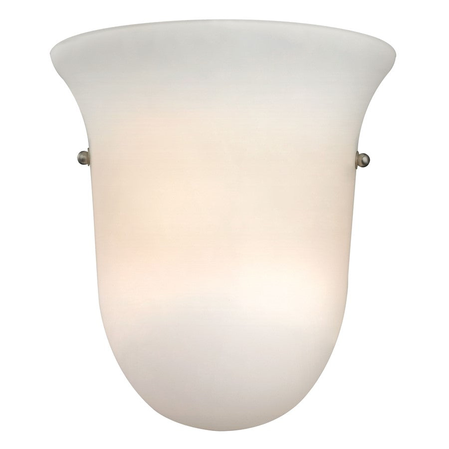Atlas Lighting Whitmore 8'' High 1Lt Sconce, Brushed Nickel/White - WL11171-NK