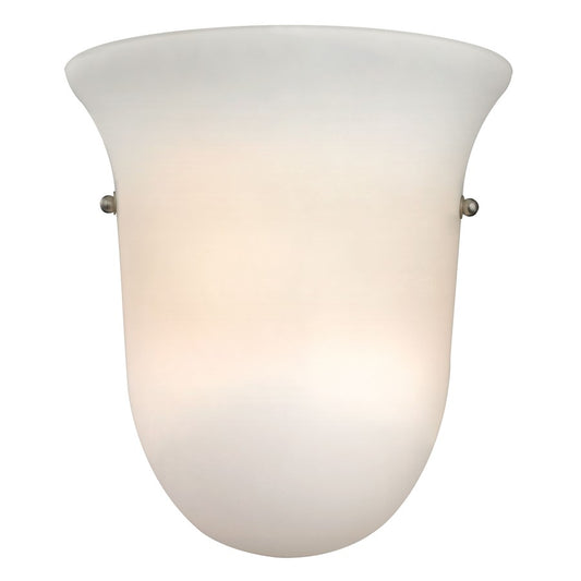 Atlas Lighting Whitmore 8'' High 1Lt Sconce, Brushed Nickel/White - WL11171-NK