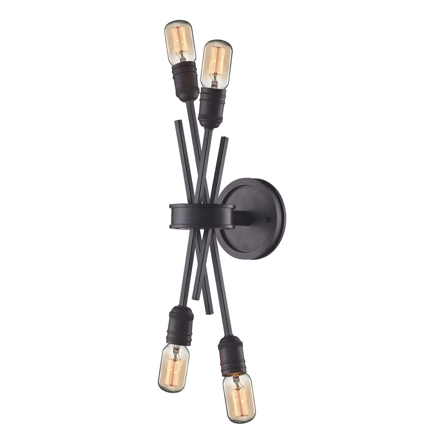 Atlas Lighting Xenia 20in 4-Light Wall Sconce | Modern Oil Rubbed Bronze Metal | Bedroom & Hallway | 5 x 5 x 20 in | Model WL11173-BZ