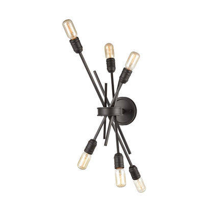 Atlas Lighting Xenia 28in 6-Light Wall Sconce | Modern Oil Rubbed Bronze Metal | Living Room & Hallway | 10 x 9 x 28 in | Model WL11174-BZ