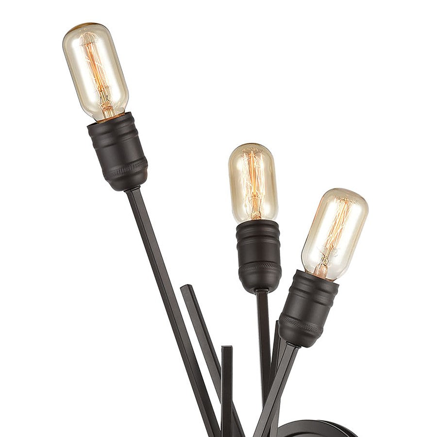 Atlas Lighting Xenia 28in 6-Light Wall Sconce | Modern Oil Rubbed Bronze Metal | Living Room & Hallway | 10 x 9 x 28 in | Model WL11174-BZ