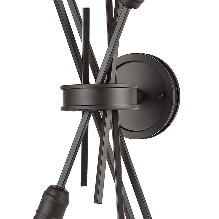 Atlas Lighting Xenia 28in 6-Light Wall Sconce | Modern Oil Rubbed Bronze Metal | Living Room & Hallway | 10 x 9 x 28 in | Model WL11174-BZ