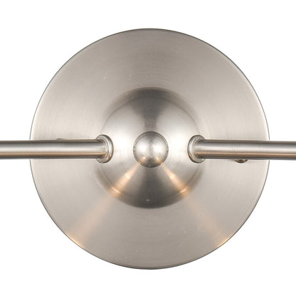 Atlas Lighting Soren 15.75in 2-Light Vanity Light | Brushed Nickel and Clear Glass | Bathroom Vanity | 15.75 x 8.25 x 10.75 in | Model WL11186-NK