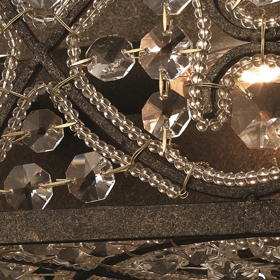 Atlas Lighting Amherst 14in 2-Light Vanity Light | Antique Bronze and Crystal | Bathroom Vanity | 14 x 5 x 5 in | Model WL11188-BZ
