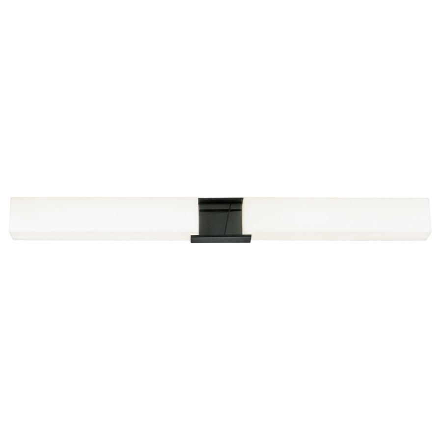 Atlas Lighting Artemis 36in 1-Light LED Vanity Light | Modern Matte Black and Opal Glass | Bathroom & Powder Room | Model WL11192-BK