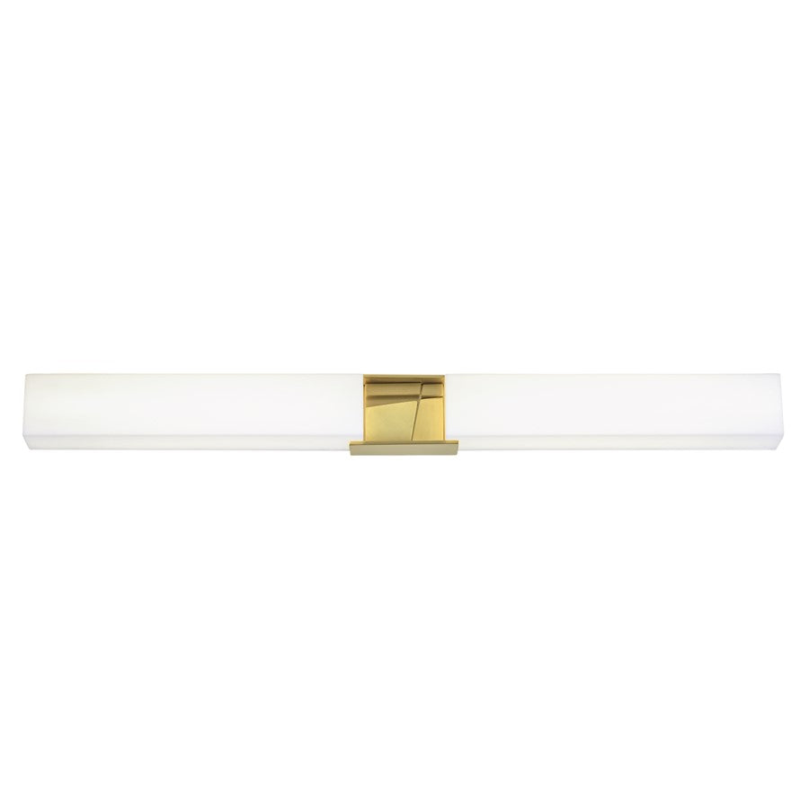 Atlas Lighting Artemis 36in 1-Light LED Vanity Light | Modern Satin Brass and Opal Glass | Bathroom & Powder Room | Model WL11192-BS