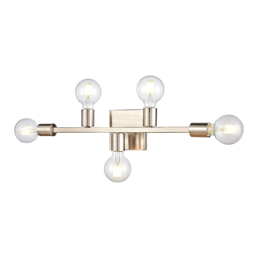 Atlas Attune 22in 5-Light Vanity Light | Modern Satin Nickel Metal | Bathroom & Powder Room | 22 x 3.5 x 4.75 in | Model WL11195-NK