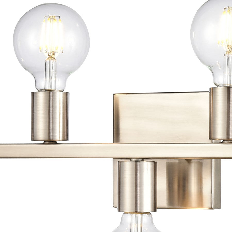 Atlas Attune 22in 5-Light Vanity Light | Modern Satin Nickel Metal | Bathroom & Powder Room | 22 x 3.5 x 4.75 in | Model WL11195-NK