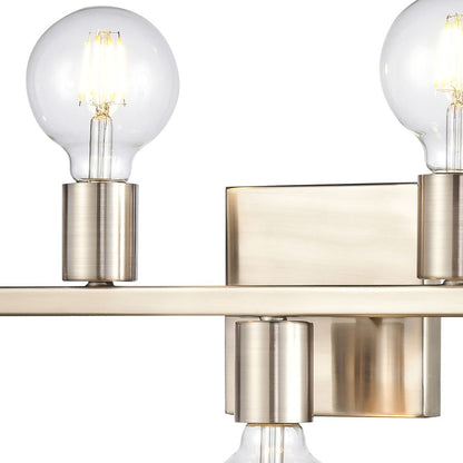 Atlas Attune 22in 5-Light Vanity Light | Modern Satin Nickel Metal | Bathroom & Powder Room | 22 x 3.5 x 4.75 in | Model WL11195-NK