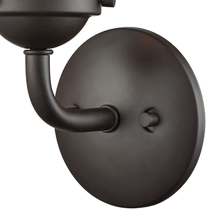Atlas Lighting Beckett 12in 1-Light Wall Sconce | Modern Oil Rubbed Bronze and Clear Glass | Bathroom & Hallway | 6 x 7 x 12 in | Model WL11202-BZ