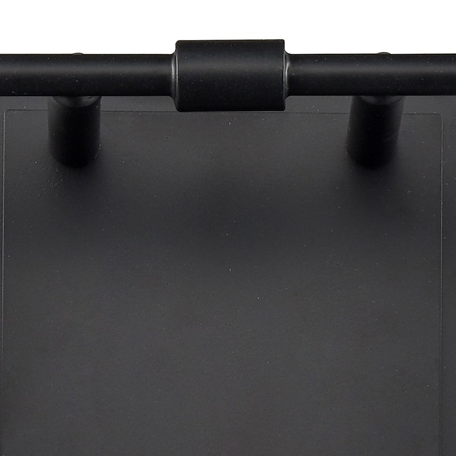 Atlas Lighting Brookville 15in 2-Light Vanity Light | Transitional Matte Black and White Frosted Glass | Bathroom Vanity | Model WL11231-BK