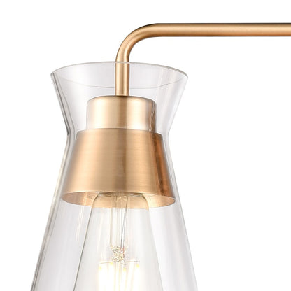 Atlas Lighting Brookville 22in 3-Light Vanity Light | Transitional Burnished Brass and Clear Glass | Bathroom Vanity | Model WL11232-BS