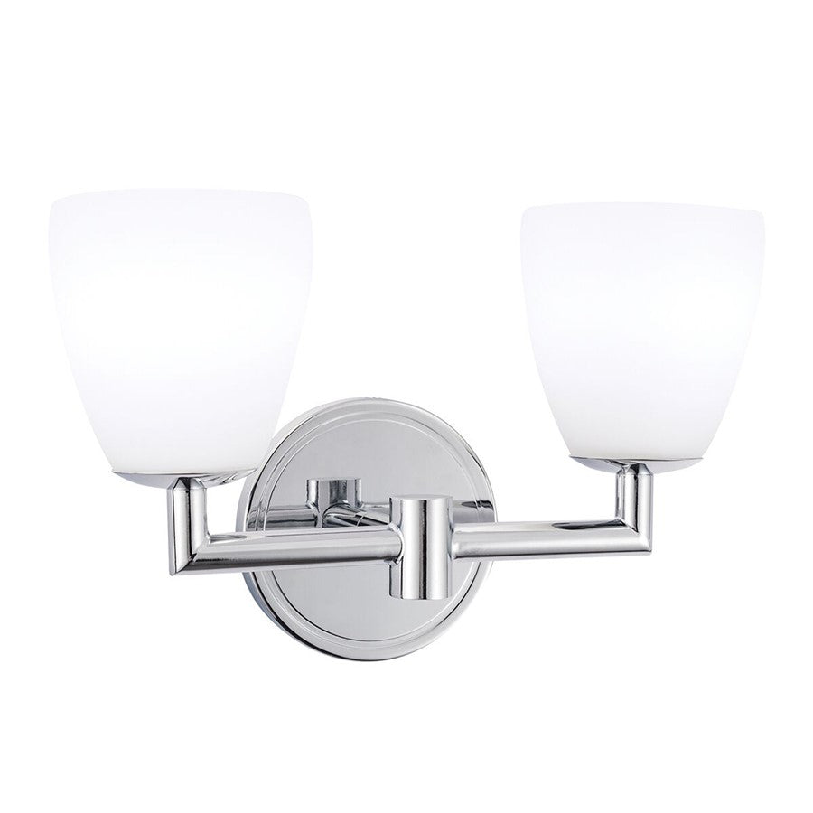 Atlas Lighting Chancellor 11in LED Vanity Light | Traditional Chrome and Opal Glass | Bathroom Vanity | 11 x 5 x 7 in | Model WL11253-CH