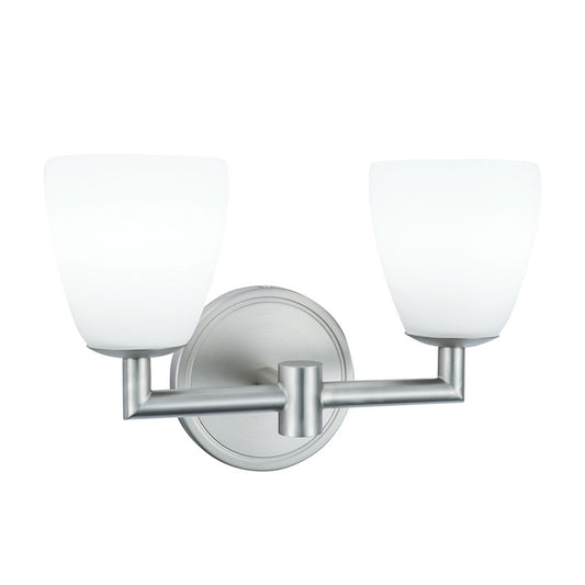 Atlas Lighting Chancellor 11in LED Vanity Light | Traditional Brushed Nickel and Opal Glass | Bathroom Vanity | 11 x 5 x 7 in | Model WL11253-NK