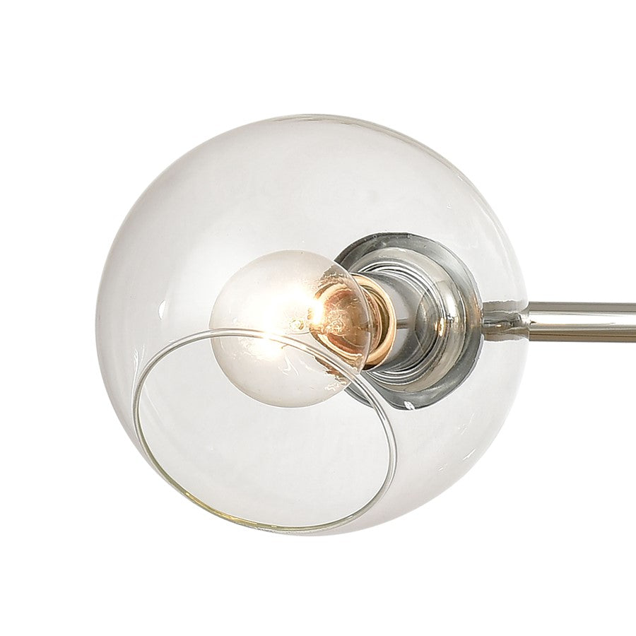 Atlas Lighting Claro 36in 4-Light Vanity Light | Modern Polished Chrome and Clear Glass | Bathroom & Powder Room | 36 x 9 x 7 in | Model WL11259-CH