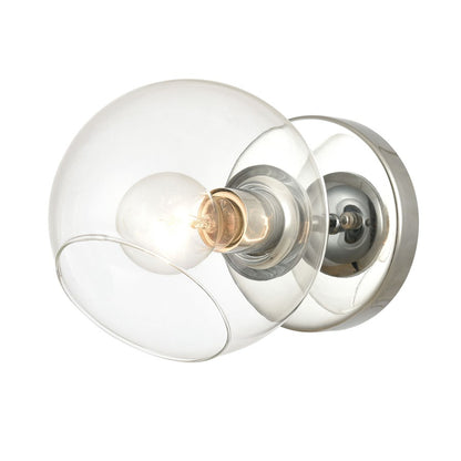 Atlas Lighting Claro 7in 1-Light Vanity Light | Modern Polished Chrome and Clear Glass | Bathroom Vanity | 6 x 9 x 7 in | Model WL11260-CH