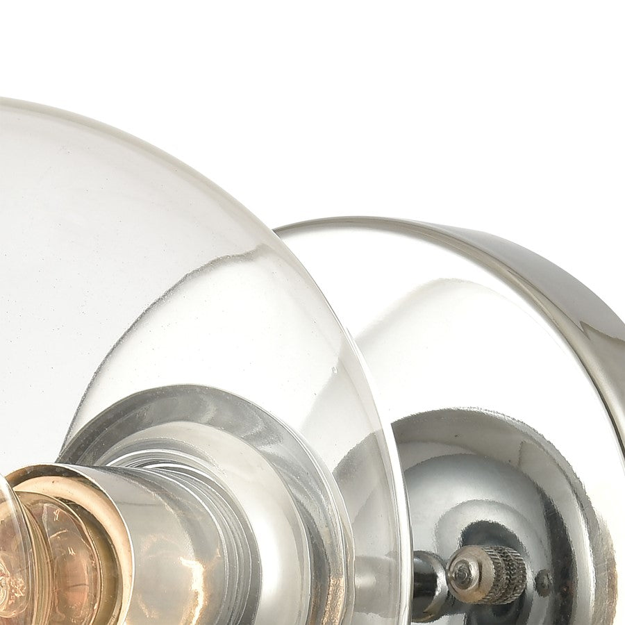 Atlas Lighting Claro 7in 1-Light Vanity Light | Modern Polished Chrome and Clear Glass | Bathroom Vanity | 6 x 9 x 7 in | Model WL11260-CH
