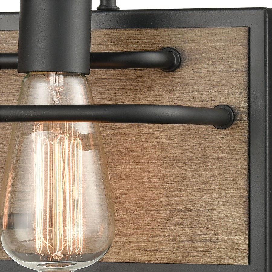 Atlas Lighting Copley 20in 3-Light Vanity Light | Transitional Matte Black and Aspen Metal | Bathroom Vanity | 20 x 6 x 8 in | Model WL11264-BK