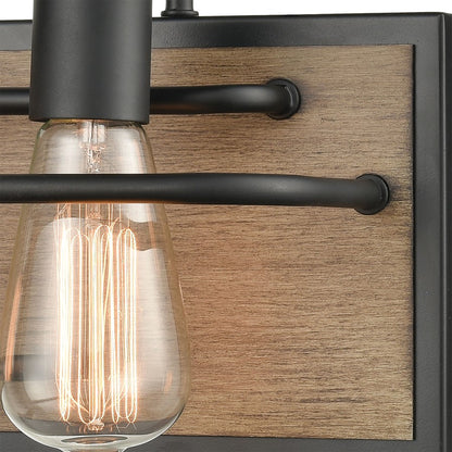 Atlas Lighting Copley 20in 3-Light Vanity Light | Transitional Matte Black and Aspen Metal | Bathroom Vanity | 20 x 6 x 8 in | Model WL11264-BK