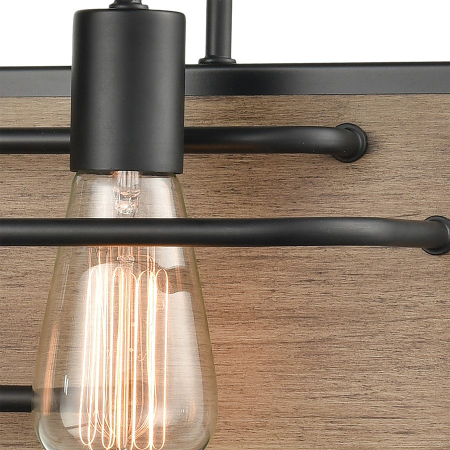 Atlas Lighting Copley 27in 4-Light Vanity Light | Transitional Matte Black and Aspen Metal | Bathroom Vanity | 27 x 6 x 8 in | Model WL11265-BK