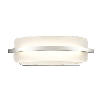 Atlas Lighting Curvato 16in LED Vanity Light | Modern Polished Chrome and White Glass | Bathroom Vanity | 16 x 4.5 x 5.5 in | Model WL11271-CH
