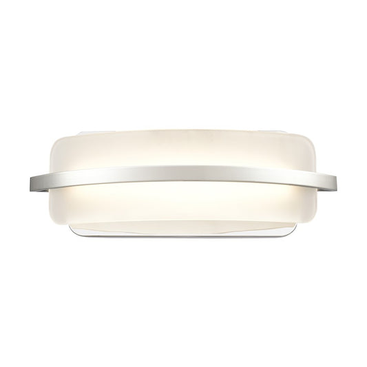 Atlas Lighting Curvato 16in LED Vanity Light | Modern Polished Chrome and White Glass | Bathroom Vanity | 16 x 4.5 x 5.5 in | Model WL11271-CH