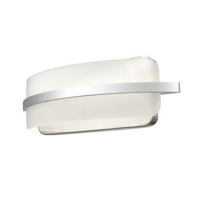 Atlas Lighting Curvato 16in LED Vanity Light | Modern Polished Chrome and White Glass | Bathroom Vanity | 16 x 4.5 x 5.5 in | Model WL11271-CH