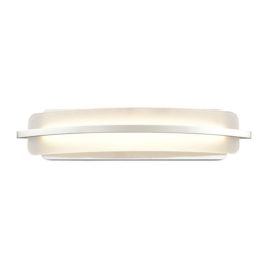 Atlas Lighting Curvato 25in LED Vanity Light | Modern Polished Chrome and White Glass | Bathroom Vanity | 25.5 x 4.5 x 5.5 in | Model WL11272-CH
