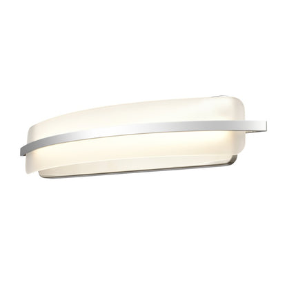 Atlas Lighting Curvato 25in LED Vanity Light | Modern Polished Chrome and White Glass | Bathroom Vanity | 25.5 x 4.5 x 5.5 in | Model WL11272-CH