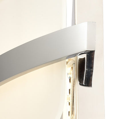 Atlas Lighting Curvato 25in LED Vanity Light | Modern Polished Chrome and White Glass | Bathroom Vanity | 25.5 x 4.5 x 5.5 in | Model WL11272-CH