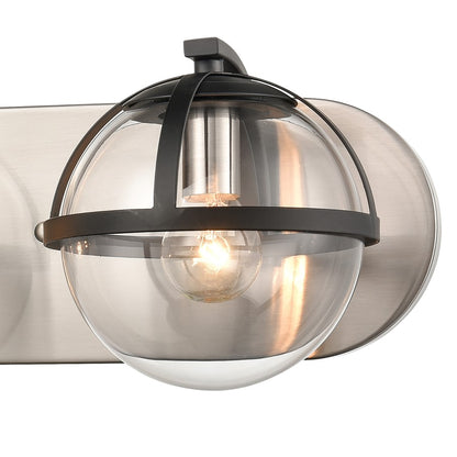 Atlas Lighting Davenay 23in 3-Light Vanity Light | Transitional Satin Nickel and Clear Glass | Bathroom Vanity | 23 x 7.5 x 6 in | Model WL11275-NK