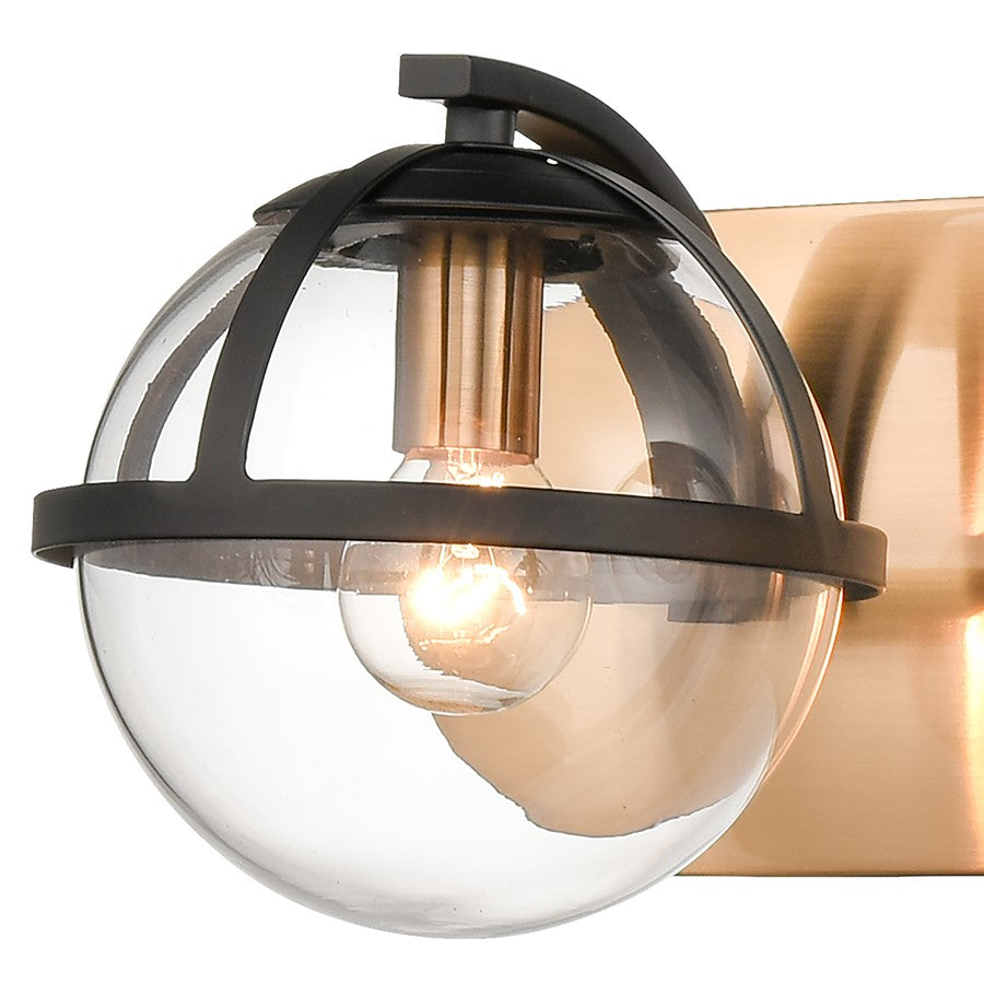 Atlas Lighting Davenay 31in 4-Light Vanity Light | Transitional Satin Brass and Clear Glass | Bathroom Vanity | 31 x 7.5 x 6 in | Model WL11276-BS