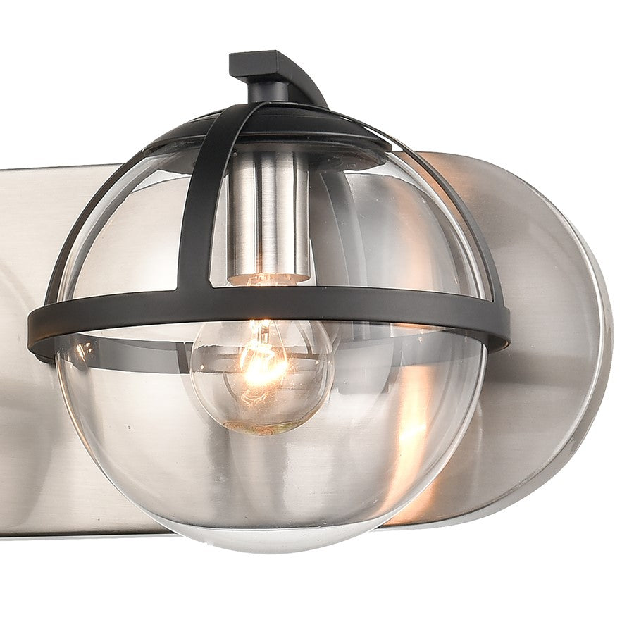 Atlas Lighting Davenay 31in 4-Light Vanity Light | Transitional Satin Nickel and Clear Glass | Bathroom Vanity | 31 x 7.5 x 6 in | Model WL11276-NK