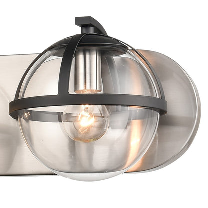 Atlas Lighting Davenay 31in 4-Light Vanity Light | Transitional Satin Nickel and Clear Glass | Bathroom Vanity | 31 x 7.5 x 6 in | Model WL11276-NK