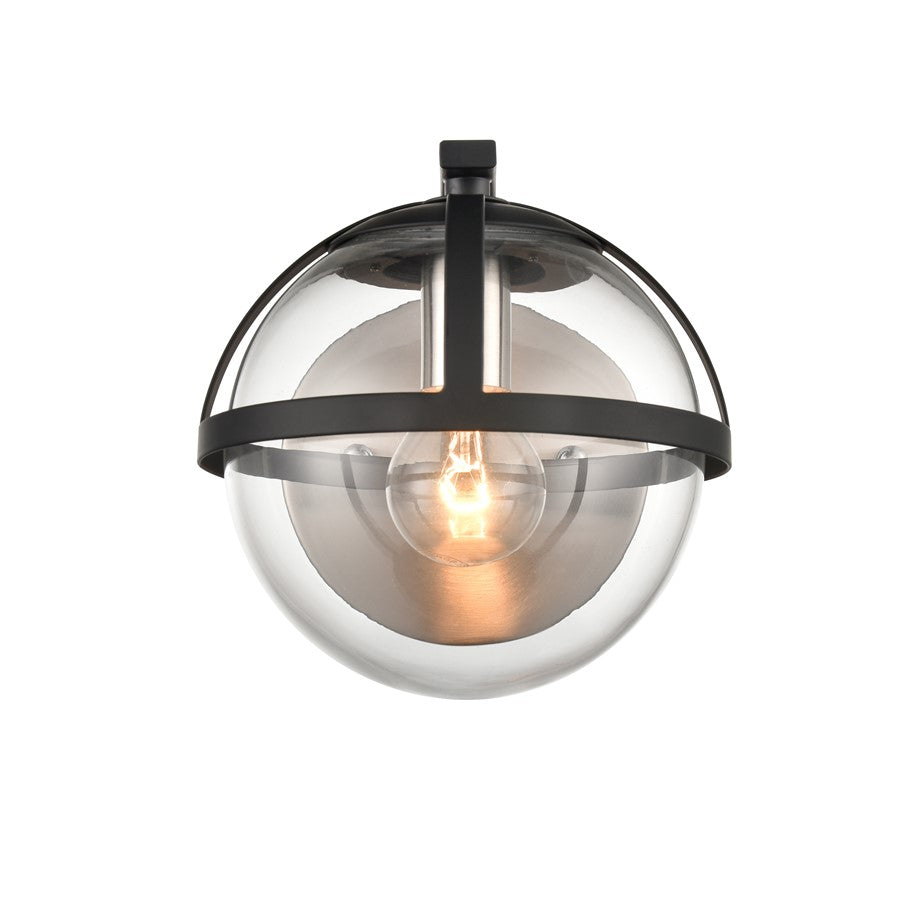 Atlas Lighting Davenay 6in 1-Light Vanity Light | Transitional Satin Nickel and Clear Glass | Bathroom Vanity | 6 x 7.5 x 6 in | Model WL11277-NK