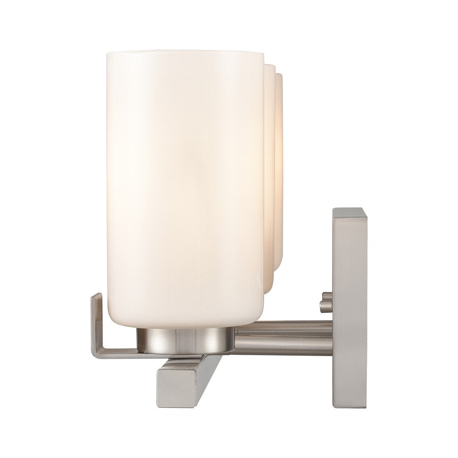 Atlas Lighting Dressler 22in 3-Light Vanity Light | Transitional Brushed Nickel and White Opal Glass | Bathroom Vanity | Model WL11282-NK