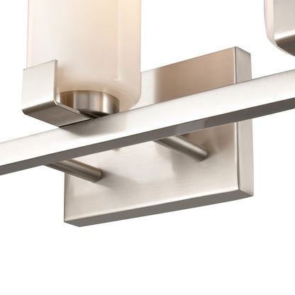 Atlas Lighting Dressler 22in 3-Light Vanity Light | Transitional Brushed Nickel and White Opal Glass | Bathroom Vanity | Model WL11282-NK