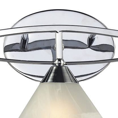 Atlas Lighting Elysburg 25in 3-Light Vanity Light | Transitional Polished Chrome and White Glass | Bathroom Vanity | 25 x 9 x 10 in | Model WL11289-CH