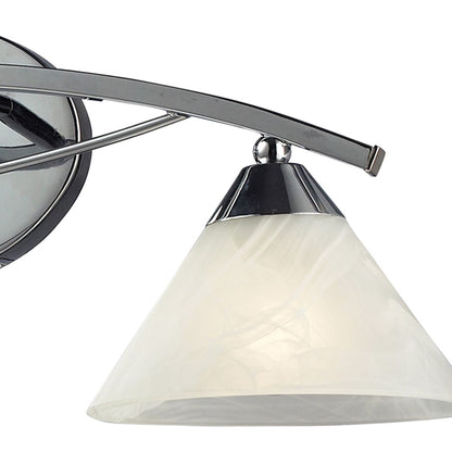Atlas Lighting Elysburg 25in 3-Light Vanity Light | Transitional Polished Chrome and White Glass | Bathroom Vanity | 25 x 9 x 10 in | Model WL11289-CH