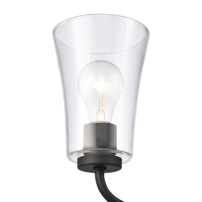 Atlas Lighting Emily 17in 2-Light Vanity Light | Traditional Matte Black and Clear Glass | Bathroom Vanity | 17 x 8.75 x 9.5 in | Model WL11293-BK