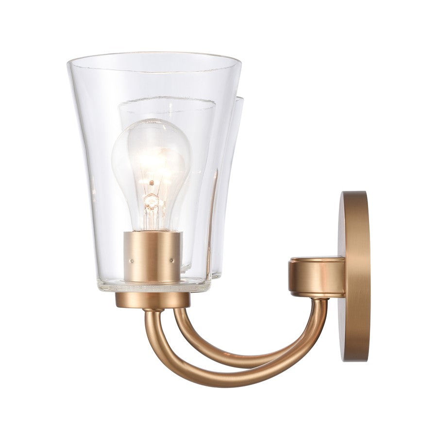 Atlas Lighting Emily 17in 2-Light Vanity Light | Traditional Brushed Gold and Clear Glass | Bathroom Vanity | 17 x 8.75 x 9.5 in | Model WL11293-GD