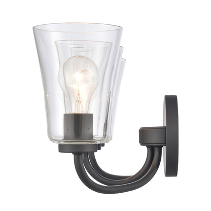 Atlas Lighting Emily 23in 3-Light Vanity Light | Traditional Matte Black and Clear Glass | Bathroom Vanity | 23 x 8.75 x 9.5 in | Model WL11294-BK