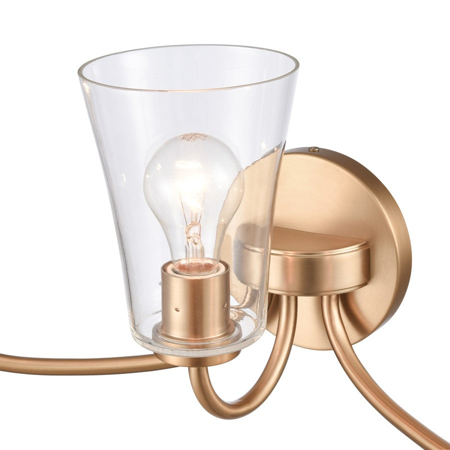 Atlas Lighting Emily 23in 3-Light Vanity Light | Traditional Brushed Gold and Clear Glass | Bathroom Vanity | 23 x 8.75 x 9.5 in | Model WL11294-GD