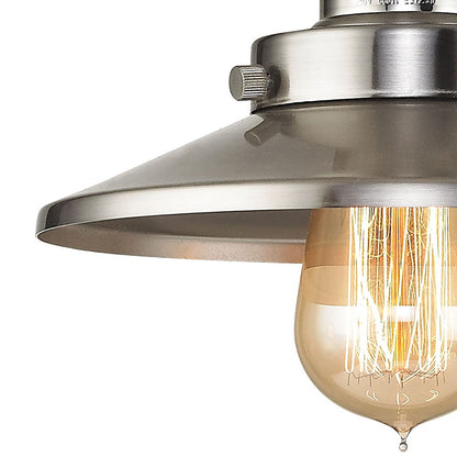 Atlas Lighting English Pub 18in 2-Light Vanity Light | Transitional Brushed Nickel and Nickel Metal Shades | Bathroom Vanity | Model WL11295-NK1