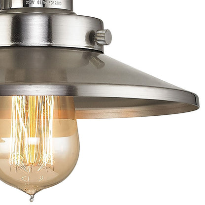 Atlas Lighting English Pub 18in 2-Light Vanity Light | Transitional Brushed Nickel and Nickel Metal Shades | Bathroom Vanity | Model WL11295-NK1