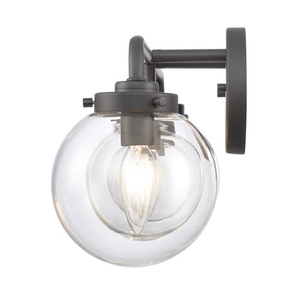 Atlas Lighting Fairbanks 23in 3-Light Vanity Light | Modern Matte Black and Clear Glass | Bathroom Vanity | 23 x 6 x 8 in | Model WL11302-BK1
