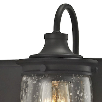 Atlas Lighting Hamel 15in 2-Light Vanity Light | Transitional Oil Rubbed Bronze and Clear Seeded Glass | Bathroom Vanity | Model WL11313-BZ
