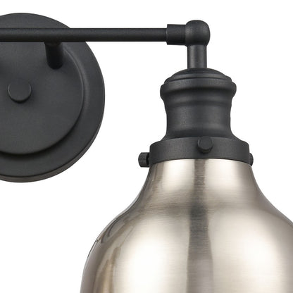 Atlas Lighting Haralson 2-Light Vanity Light | Traditional Charcoal and Satin Nickel Metal | Bathroom & Vanity Lighting | Model WL11317-BK1