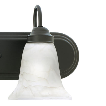 Atlas Lighting Homestead 24in 3-Light Vanity Light | Traditional Painted Bronze and White Alabaster Glass | Bathroom Vanity | Model WL11333-BZ