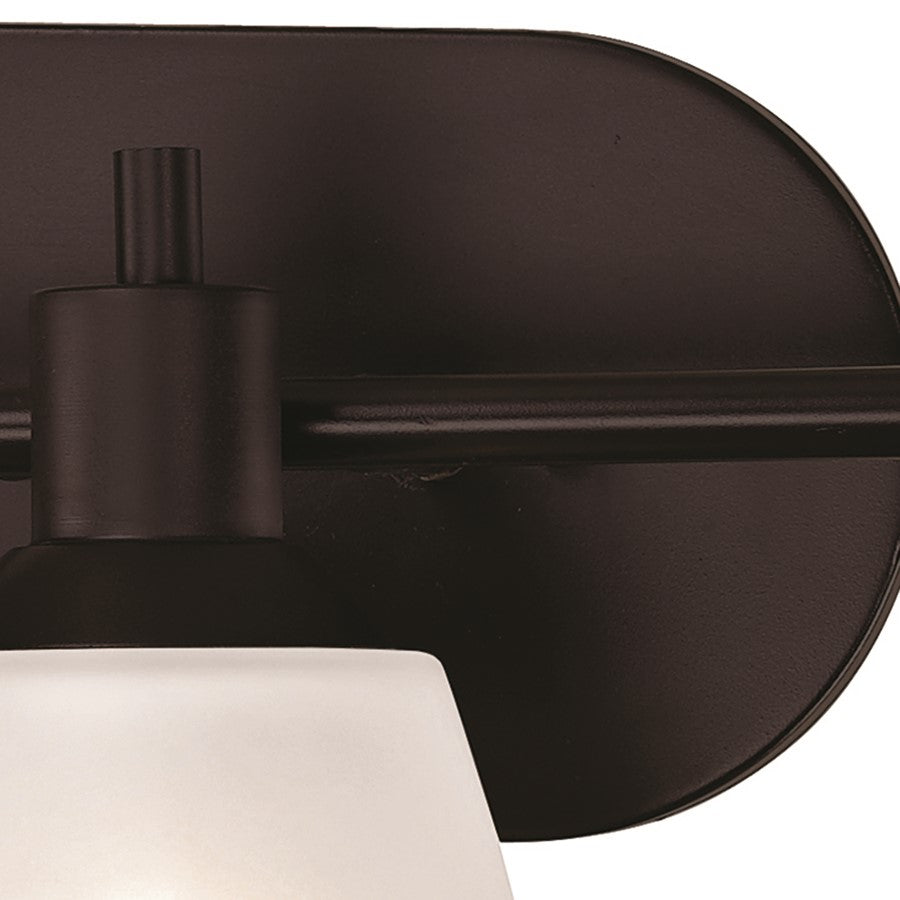 Atlas Lighting Jackson 22in 3-Light Vanity Light | Transitional Oil Rubbed Bronze and White Frosted Glass | Bathroom Vanity | Model WL11340-BZ